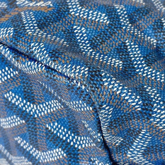 RARE Authentic Goyard Mini Saint Louis Jr Anjou Blue Shoulder Tote Bag & Pouch - Picture 3 of 7